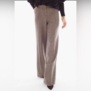 Women’s Banana Republic Tweed Wide Leg Brown Trousers Size 8S EUC